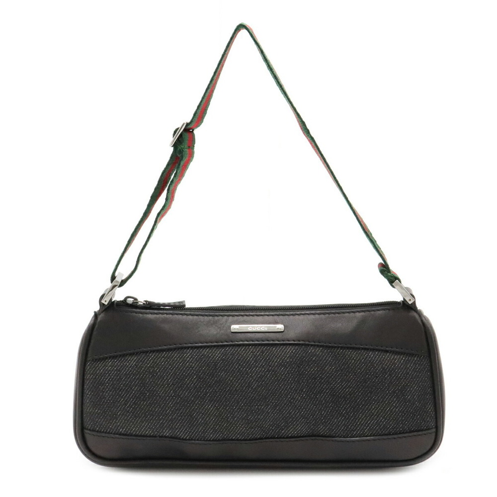 Gucci Sherry Line Accessory Pouch Leather Black